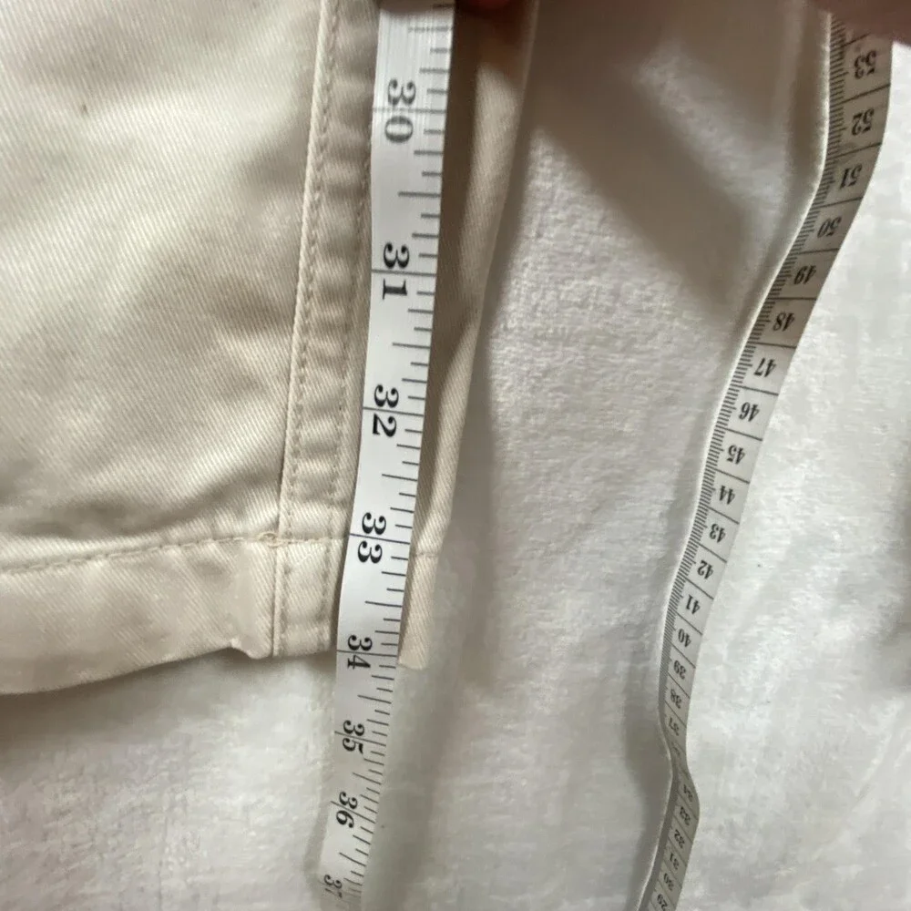 Polo Ralph Lauren Cargo Pants Mens FITS 33x34 Beige Army Military Workwear